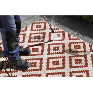Rdeče-krem zunanja preproga NORTHRUGS Malta, 80 x 345 cm