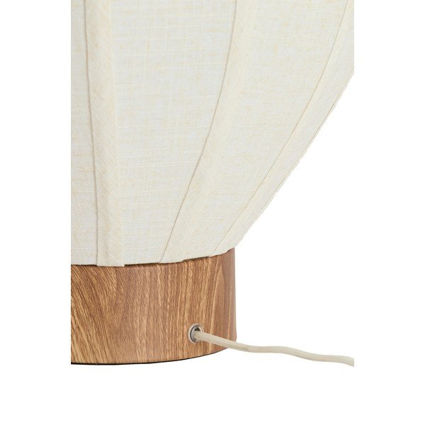 Kremno bela kovinska namizna svetilka s tekstilnim senčilom (višina 36 cm) Kyzo – Light & Living-image-2