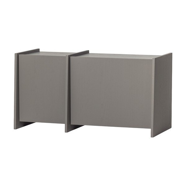 Siva TV omarica v jesenovem dekorju 102x53x44 cm Brock – WOOOD