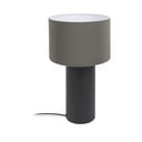 Črno-siva namizna svetilka s kovinskim senčnikom (višina 50 cm) Domicina - Kave Home