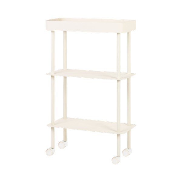 Bež kovinski regal na koleščkih 60x97x30 cm Nolle – noo.ma