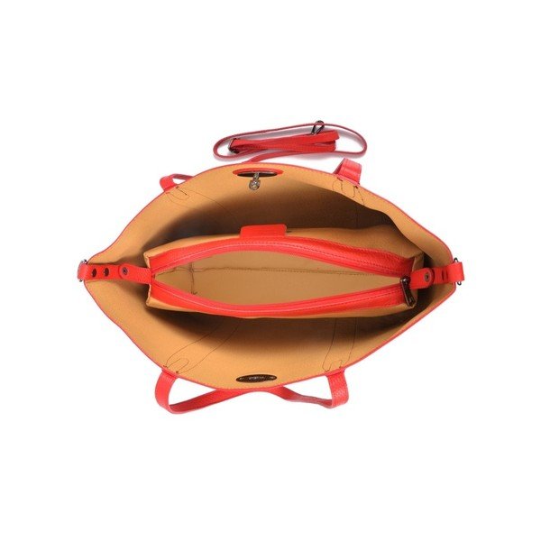 Rdeča usnjena torbica Carla Ferreri Gala Rosso-image-1