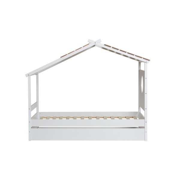 Bela otroška postelja z izvlečnim predalom Marckeric Nayah, 90 x 190 cm-image-2