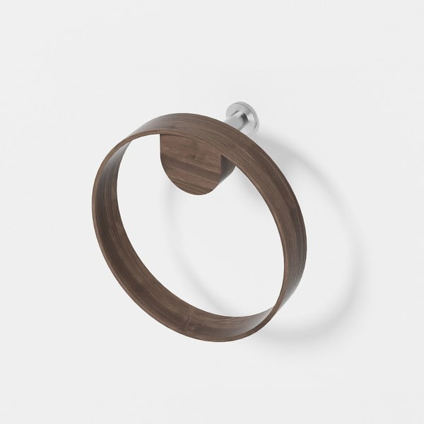 Stensko držalo za brisače iz orehovega lesa Wireworks Yoku Walnut-image-1