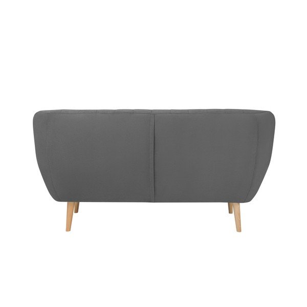 Siv žameten kavč Mazzinis Sofas Sardaigne, 158 cm-image-4