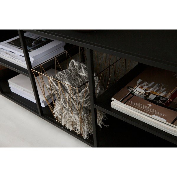 Črn kovinski regal Canett Brooks, širina 140 cm-image-3