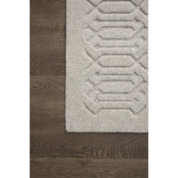 Svetlo siva volnena preproga 200x300 cm Dive – Agnella-image-4