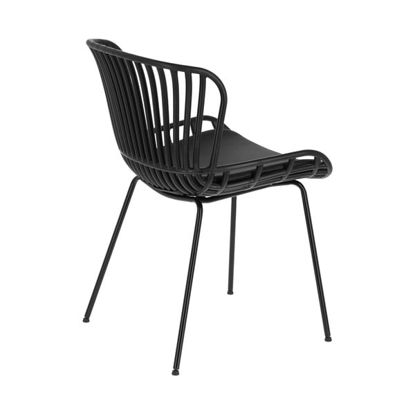 Črn vrtni stol z jekleno konstrukcijo Kave Home Surpik-image-3