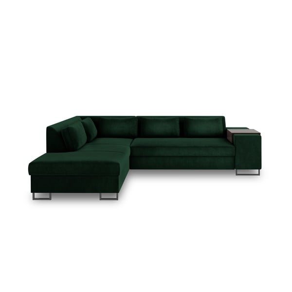 Zelena kavč postelja Cosmopolitan Design San Diego, levi kot