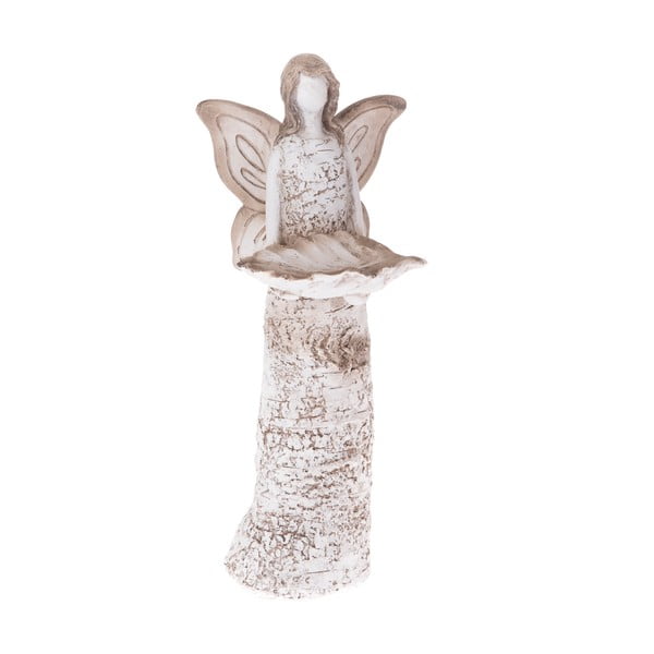 Bela krmilnica za ptice v obliki angela Dakls, višina 37 cm
