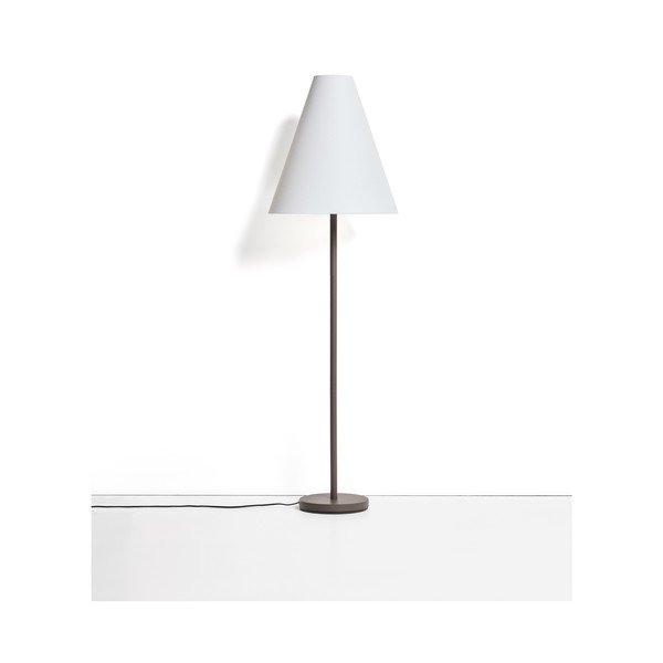 Rjava stoječa svetilka s tekstilnim senčilom (višina 153 cm) Navat – Kave Home-image-4