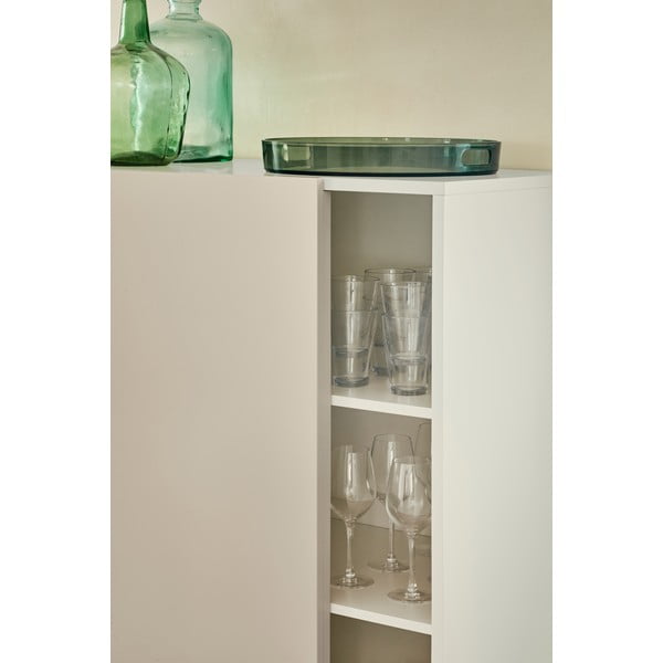 Bež/kremno bela visoka komoda z drsnimi vrati 120x140 cm Nube – Teulat-image-1