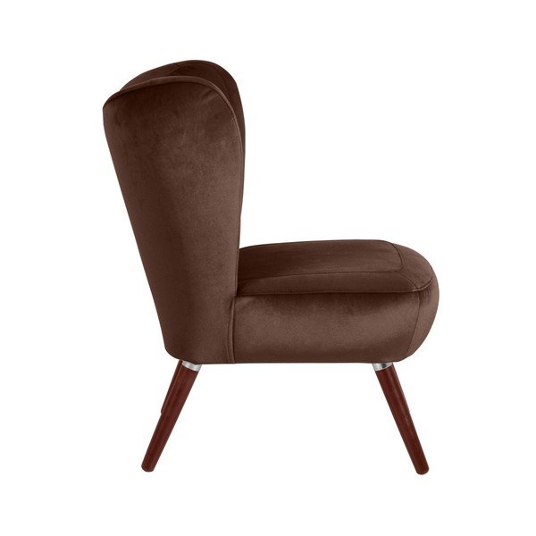 Temno rjav fotelj Max Winzer Sari Velvet-image-2