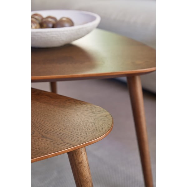 Rjave mizice v hrastovem dekorju v kompletu 2 ks 70x100 cm Adda – Unique Furniture-image-2