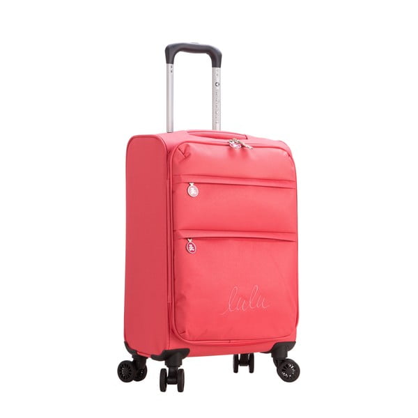 Rožnat kovček na 4 kolesih Lulucastagnette Luciana, 101 l-image-4