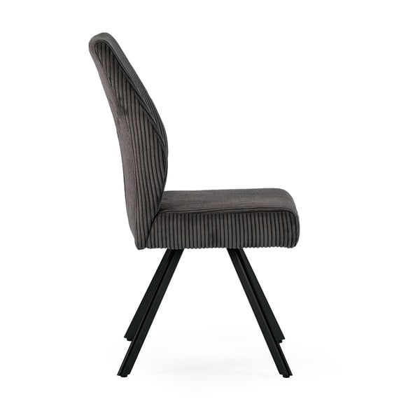 Temno sivi jedilni stoli iz rebrastega žameta v kompletu 2 ks Anibal – Marckeric-image-3