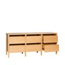 Komoda v hrastovem dekorju v naravni barvi 150x65x40 cm Forma – Hübsch