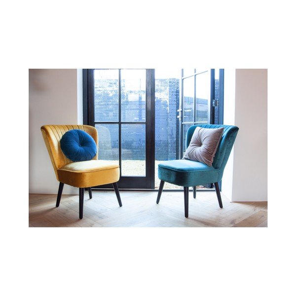 Modra bombažna blazina PT LIVING, ⌀ 45 cm-image-3