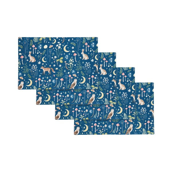 Bombažni pogrinjki v kompletu 4 ks 30x46 cm Enchanted Twilight Animals – Catherine Lansfield