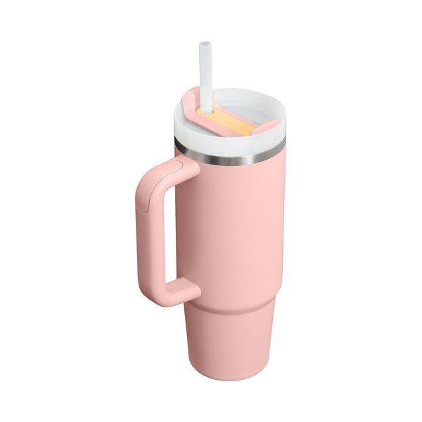 Breskova termovka s slamico iz nerjavečega jekla 890 ml Quencher H2.O FlowState™ Tumbler Peach Rose – Stanley-image-2