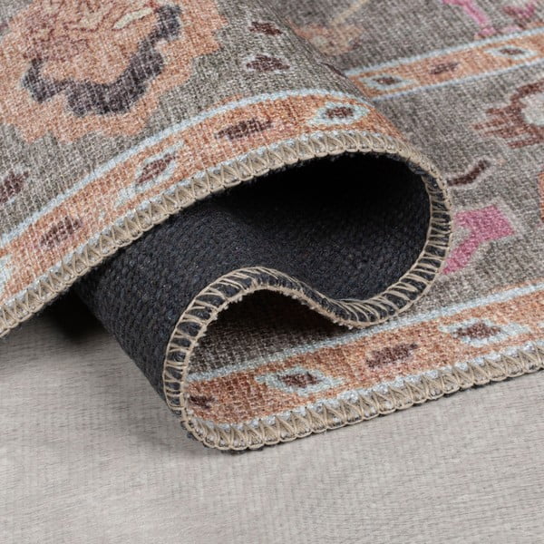 Svetlo zelena pralna preproga 190x290 cm Una Floral – Flair Rugs-image-2