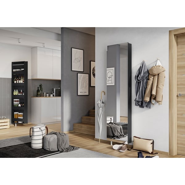 Antracitno siva omara za hodnik 50x195x18 cm Rotary – Germania-image-1