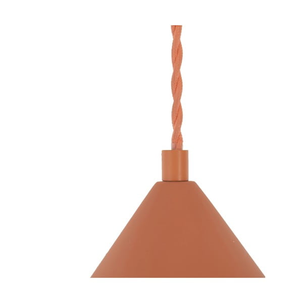 Opečnato oranžna viseča svetilka s kamnitim senčnikom ø 30 cm Vilma – SULION-image-2