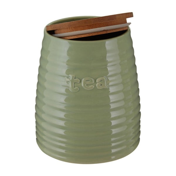 Zelena posoda za čaj s pokrovom iz bambusa Premier Housewares Winnie, 950 ml
