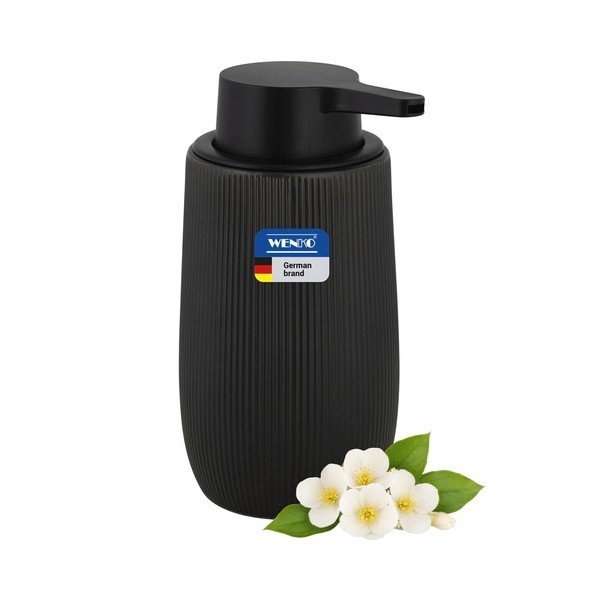Črn plastičen dozirnik za milo 400 ml Fablo – Wenko-image-3