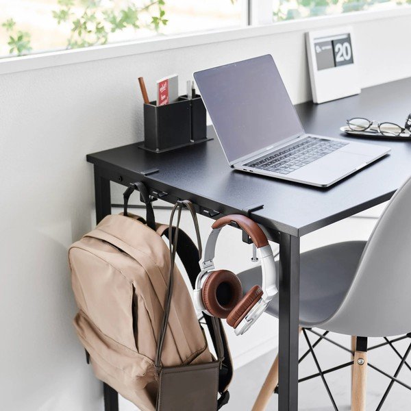 Mat črn jeklen nastavljiv obešalnik Tower – YAMAZAKI-image-2