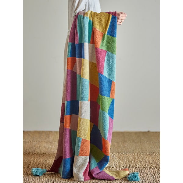 Otroška odeja iz recikliranega bombaža 130x160 cm Colorine – Bloomingville Mini-image-1