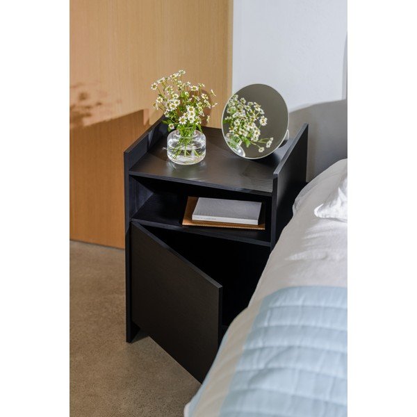 Črna nočna omarica s policami Toopt – noo.ma-image-3