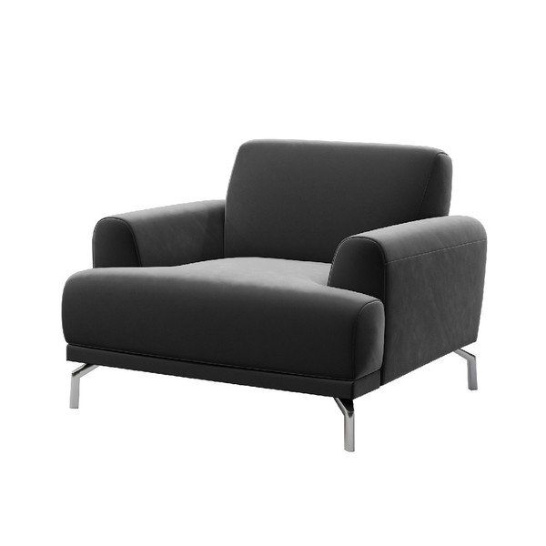 Temno siv žameten fotelj MESONICA Puzo-image-2