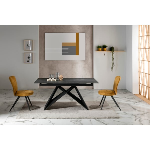 Črna raztegljiva jedilna miza Marckeric Hara-image-1