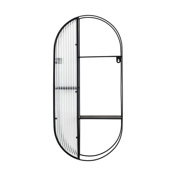 Črna večnivojska kovinska polica 32 cm Newcastle – House Nordic