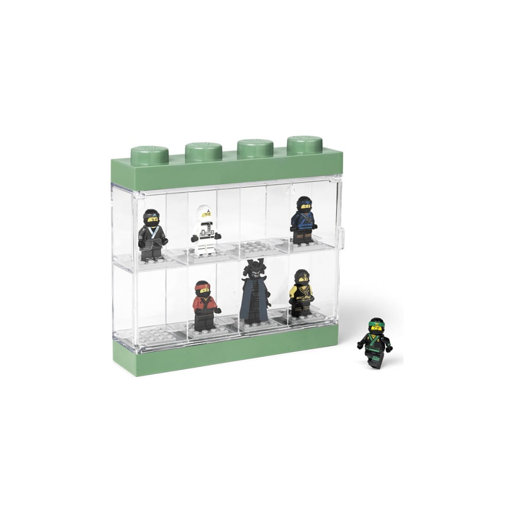 Zeleno-bela zbirateljska omarica za 8 minifiguric LEGO®