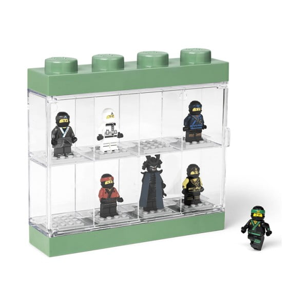 Zeleno-bela zbirateljska omarica za 8 minifiguric LEGO®