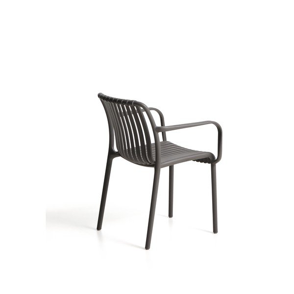 Temno siv plastičen vrtni stol Isabellini – Kave Home-image-4