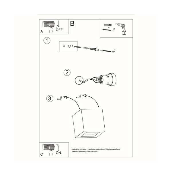 Črna stenska svetilka Leo – Sollux-image-4