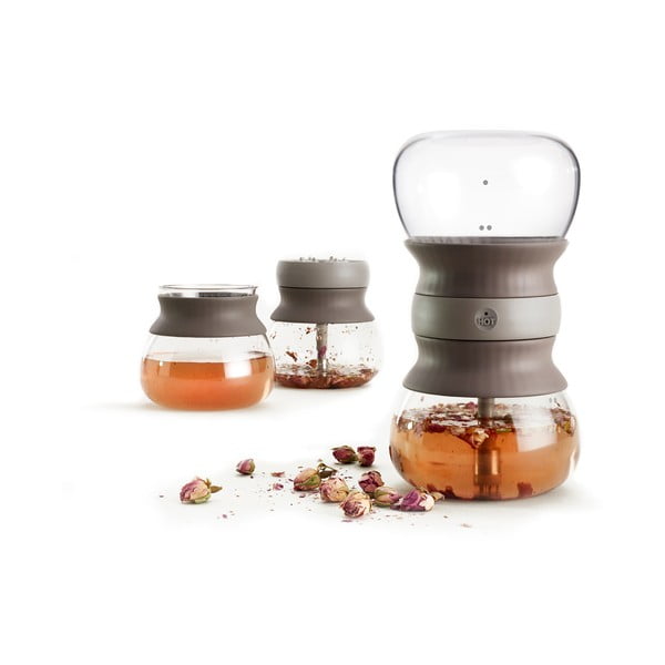 Svetlo rjav steklen čajnik s cedilom 500 ml – Lékué-image-4