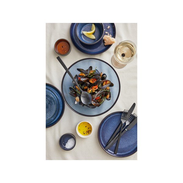 Črno-moder krožnik iz kamenine ø 27 cm Gastro Dark Blue/Black – Bitz-image-2