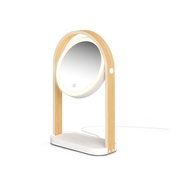 Kozmetično ogledalo z lesenim okvirjem (10x povečava) 12x38 cm Bellwood – Umbra