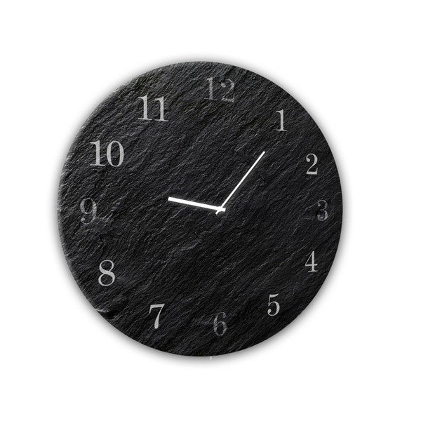 Stenska ura Styler Glassclock Carbon, ⌀ 30 cm-image-1