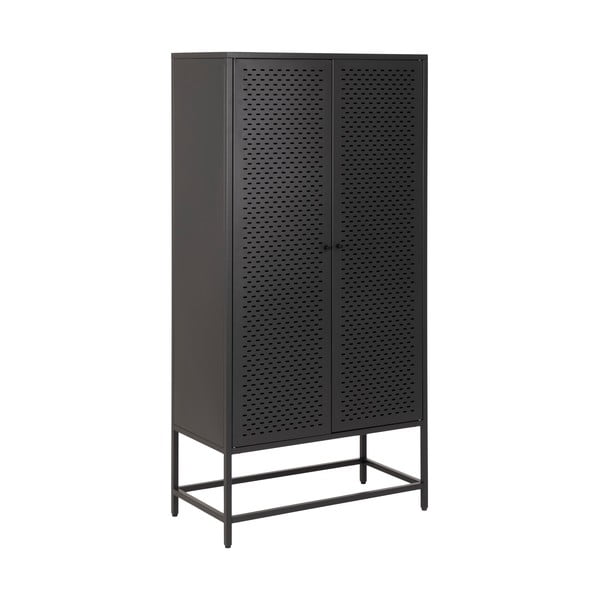 Črna kovinska garderobna omara 80x160 cm Newcastle – Actona-image-2