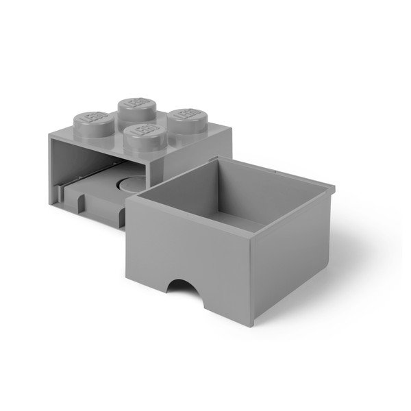 Siva kvadratna škatla za shranjevanje LEGO®-image-2