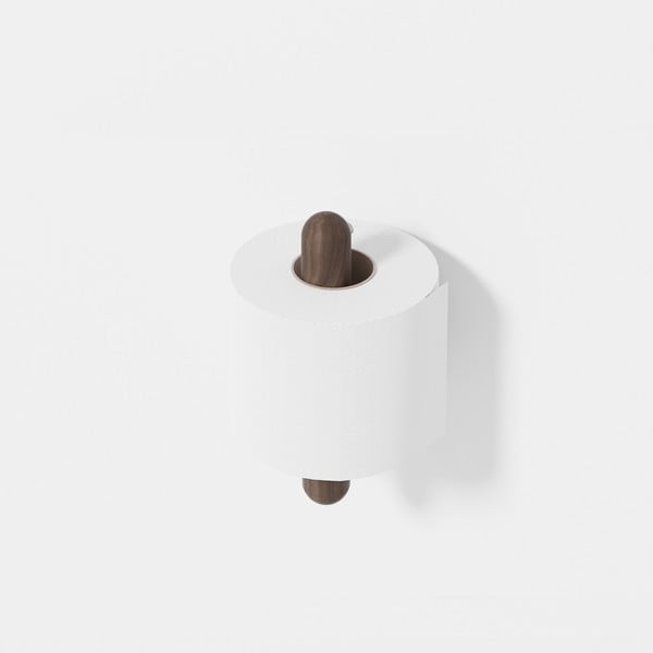 Stenski nosilec toaletnega papirja iz orehovega lesa Wireworks Yoku Walnut-image-2