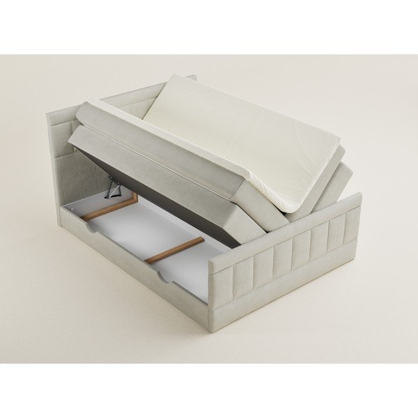 Bež boxspring postelja s prostorom za shranjevanje 160x200 cm Caya – Maison de Rêve-image-3