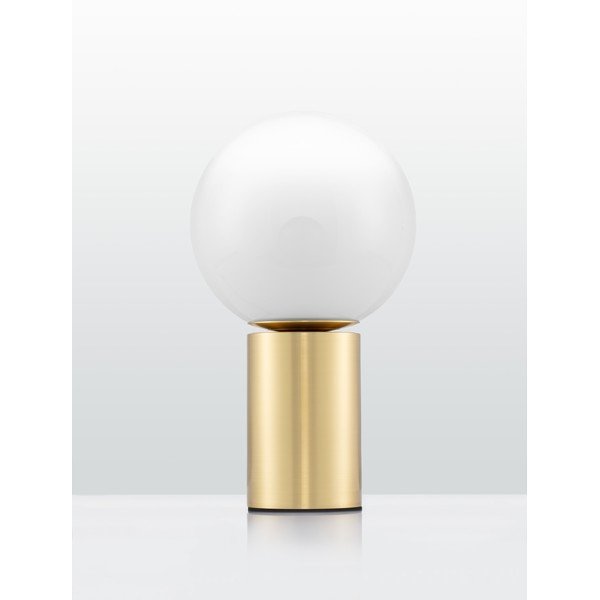Bela/v zlati barvi steklena namizna svetilka (višina 35,5 cm) Vita – Nova Luce-image-3