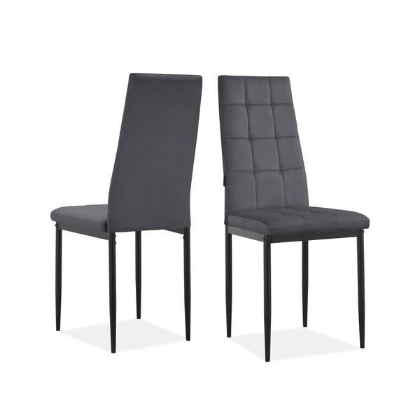 Antracitno sivi žametni jedilni stoli v kompletu 2 ks Becca – Støraa-image-3