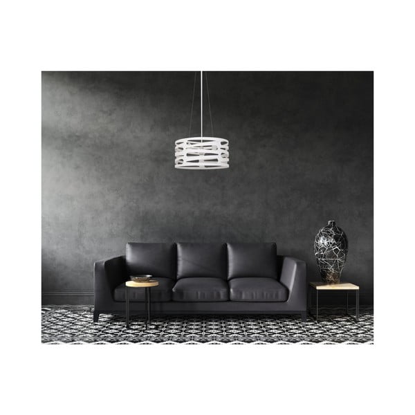 Bela viseča svetilka s kovinskim senčilom Marisa – GTV-image-1